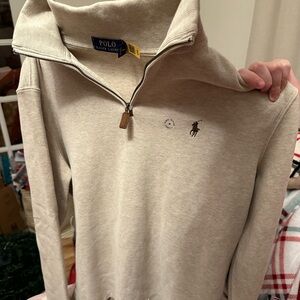Ralph Lauren Beige Half-Zip Pullover Sweater